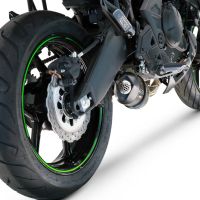 GPR exhaust compatible with  Kawasaki Versys 650 2023-2024, Furore Evo4 Poppy, Homologated silencer for noise including full line,db killer and catalyst compliant for inspection 