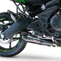 GPR exhaust compatible with  Kawasaki Versys 650 2023-2024, GP Evo4 Poppy, Homologated silencer for noise including full line,db killer and catalyst compliant for inspection 