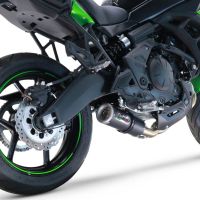 GPR exhaust compatible with  Kawasaki Versys 650 2021-2022, M3 Black Titanium, Homologated legal full system exhaust, including removable db killer and catalyst 