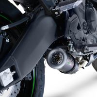 GPR exhaust compatible with  Kawasaki Versys 650 2021-2022, M3 Black Titanium, Homologated legal full system exhaust, including removable db killer and catalyst 