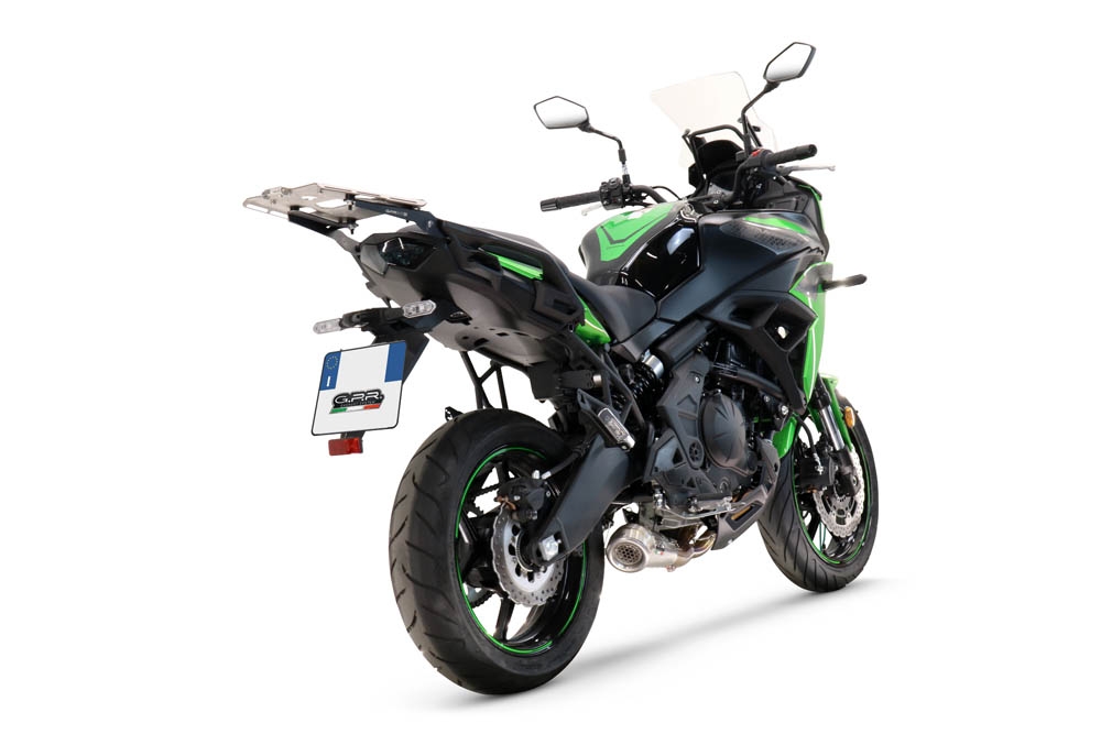 GPR exhaust compatible with  Kawasaki Versys 650 2023-2024, Powercone Evo, Homologated silencer for noise including full line,db killer and catalyst compliant for inspection 