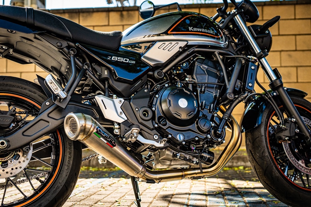 GPR exhaust compatible with  Kawasaki Z 650 RS 2021-2023, Powercone Evo, full system exhaust legal for UK and non-EU countries including removable db killer 