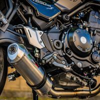 GPR exhaust compatible with  Kawasaki Z 650 RS 2021-2023, Satinox, Homologated silencer for noise including full line,db killer and catalyst compliant for inspection 