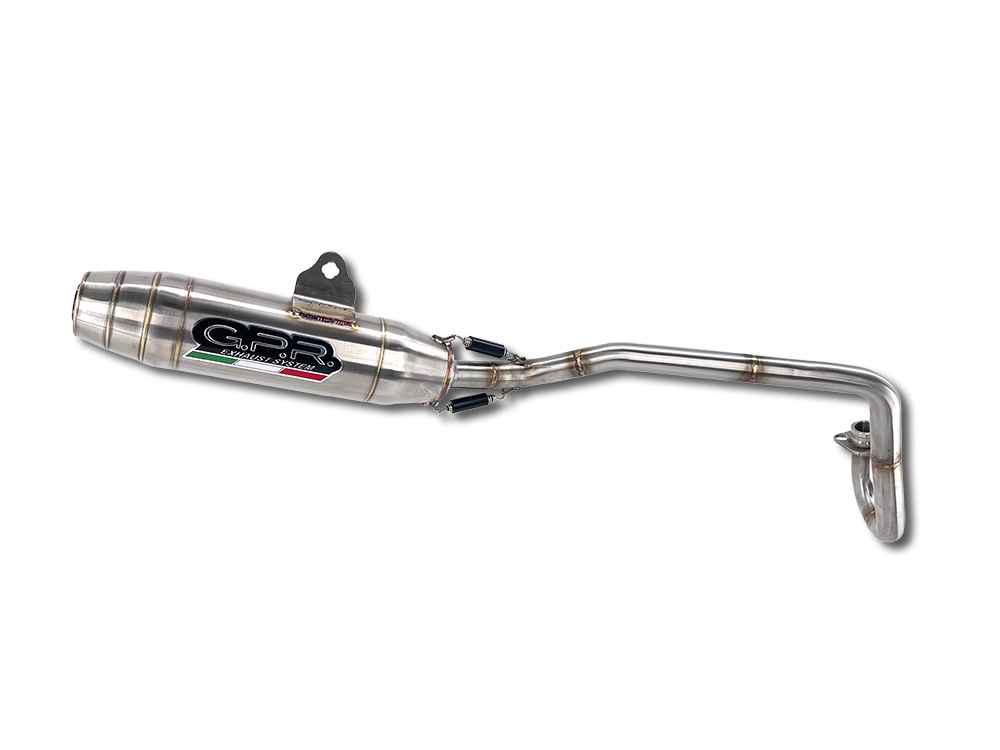 GPR exhaust compatible with  Kawasaki KLX 110 / 110 L 2003-2024, Deeptone Inox, Racing full system exhaust, including removable db killer/spark arrestor 