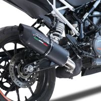 GPR exhaust compatible with  Ktm Duke 125 2021-2023, Furore Evo4 Nero, Homologated legal slip-on exhaust including removable db killer and link pipe 