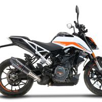 GPR exhaust compatible with  Ktm Duke 250 2021-2023, GP Evo4 Poppy, Homologated legal slip-on exhaust including removable db killer and link pipe 