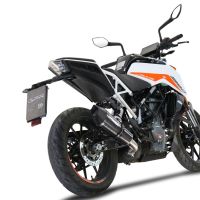 GPR exhaust compatible with  Ktm Duke 250 2021-2023, GP Evo4 Poppy, Homologated legal slip-on exhaust including removable db killer and link pipe 