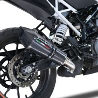 GPR exhaust compatible with  Ktm Duke 250 2021-2023, GP Evo4 Poppy, Homologated legal slip-on exhaust including removable db killer and link pipe 