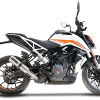 GPR exhaust compatible with  Ktm Duke 390 2021-2024, M3 Inox , Homologated legal slip-on exhaust including removable db killer and link pipe 