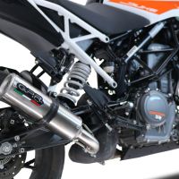 GPR exhaust compatible with  Ktm Duke 390 2021-2024, M3 Inox , Homologated legal slip-on exhaust including removable db killer and link pipe 