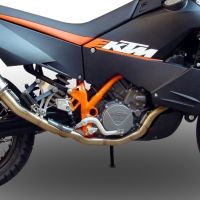 GPR exhaust compatible with  Ktm Lc8 990 Adventure - R - DAKAR  2006-2014, Dual Poppy, Homologated legal full system exhaust, including removable db killer 