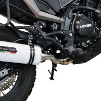 GPR exhaust compatible with  Moto Morini X-CAPE 650 2021-2024, Albus Ceramic, Mid-full system exhaust legal for UK and non-EU markets including removable db killer 