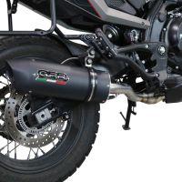 GPR exhaust compatible with  Moto Morini X-CAPE 650 2021-2024, Furore Evo4 Nero, Homologated legal Mid-full system exhaust, including removable db killer and catalyst  