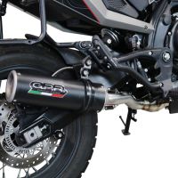 GPR exhaust compatible with  Moto Morini X-CAPE 650 2021-2024, M3 Black Titanium, Homologated legal Mid-full system exhaust, including removable db killer and catalyst  