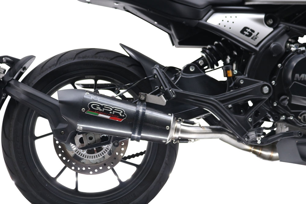 GPR exhaust compatible with  Moto Morini Seiemmezzo Str 2022-2024, GP Evo4 Poppy, Homologated legal Mid-full system exhaust, including removable db killer and catalyst  