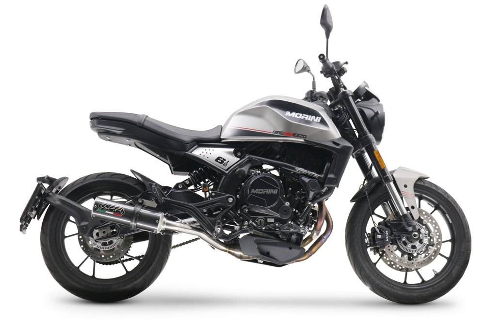 GPR exhaust compatible with  Moto Morini Seiemmezzo Str 2022-2024, M3 Poppy , Mid-full system exhaust legal for UK and non-EU markets including removable db killer 