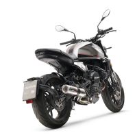 GPR exhaust compatible with  Moto Morini Seiemmezzo Scr 2022-2024, M3 Inox , Homologated legal Mid-full system exhaust, including removable db killer and catalyst  