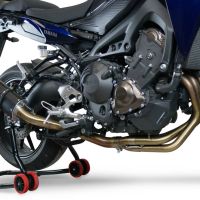 GPR exhaust compatible with  Yamaha Tracer 9 GT 2021-2024, Furore Evo4 Nero, Homologated legal full system exhaust, including removable db killer and catalyst 