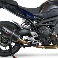 GPR exhaust compatible with  Yamaha Tracer 9 GT 2021-2024, Furore Evo4 Nero, Homologated legal full system exhaust, including removable db killer and catalyst 