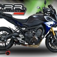 GPR exhaust compatible with  Yamaha Tracer 9 2021-2024, Furore Nero, Racing full system exhaust, including removable db killer 