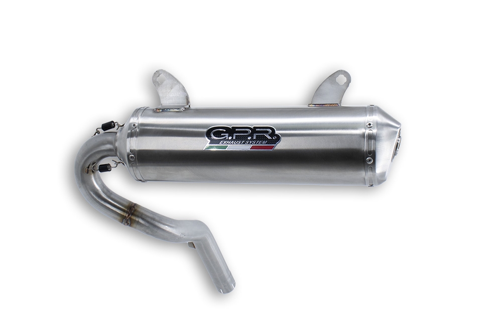 GPR exhaust compatible with  Can Am Outlander Max L 450 DPS 2015-2016, Satinox , Homologated legal slip-on exhaust including removable db killer, link pipe and catalyst 