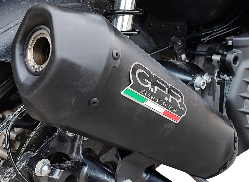 GPR exhaust compatible with  Bmw C 400 X -GT 2019-2020, Pentaroad Black, Homologated legal slip-on exhaust including removable db killer, link pipe and catalyst 