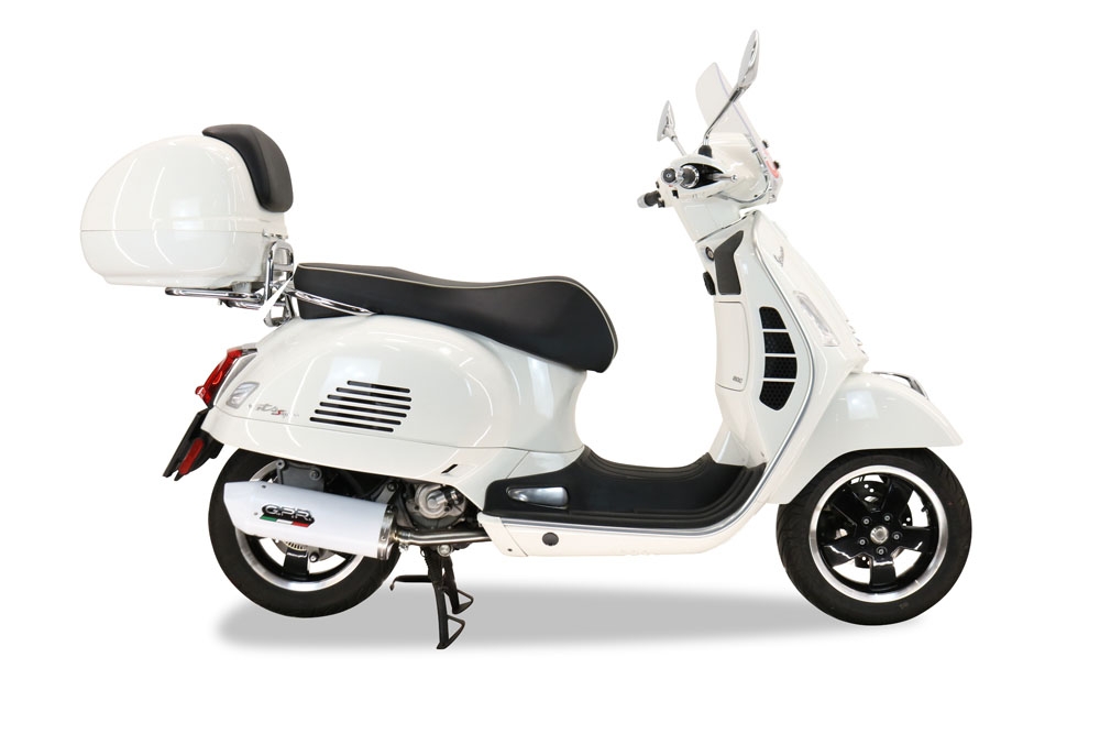 GPR exhaust compatible with  Piaggio Vespa Gts 250 I.E. 2005-2015, Albus Ceramic, full system exhaust legal for UK and non-EU countries including removable db killer 