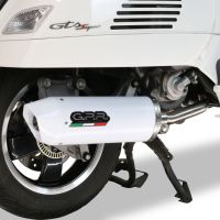 GPR exhaust compatible with  Piaggio Vespa Gts 250 I.E. 2005-2015, Albus Ceramic, full system exhaust legal for UK and non-EU countries including removable db killer 