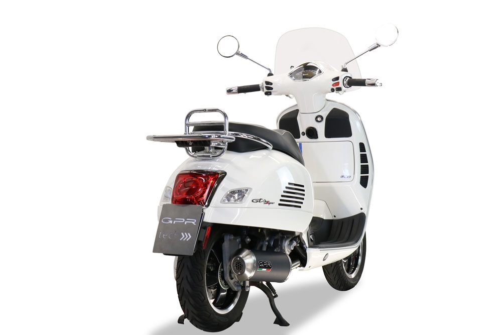 GPR exhaust compatible with  Piaggio Vespa Gts 250 I.E. 2005-2015, Evo4 Road, Homologated legal full system exhaust, including removable db killer 