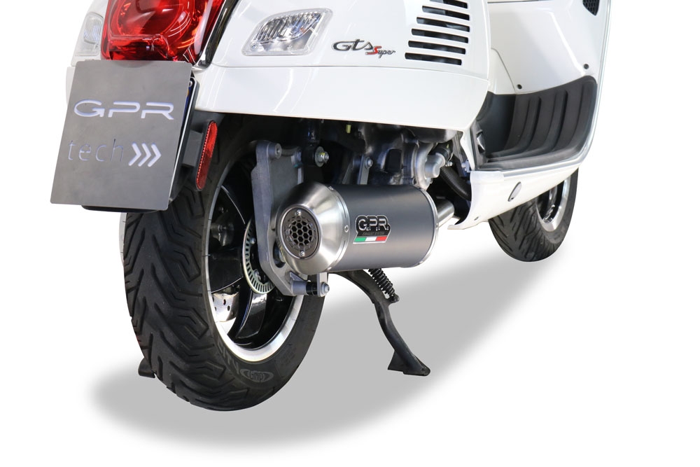 GPR exhaust compatible with  Piaggio Vespa Gts 250 I.E. 2005-2015, Evo4 Road, Homologated legal full system exhaust, including removable db killer 