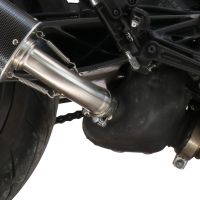 GPR exhaust compatible with  Ktm Duke 250 2021-2023, GP Evo4 Poppy, Homologated legal slip-on exhaust including removable db killer and link pipe 