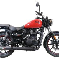 GPR exhaust compatible with  Royal Enfield Classic 350 2021-2023, Deeptone Nero, Slip-on exhaust legal for UK and non-EU markets including link pipe and removable db killer 