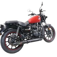 GPR exhaust compatible with  Royal Enfield Classic 350 2021-2023, Deeptone Nero, Slip-on exhaust legal for UK and non-EU markets including link pipe and removable db killer 