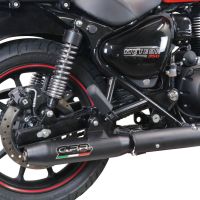 GPR exhaust compatible with  Royal Enfield Classic 350 2021-2023, Deeptone Nero, Slip-on exhaust legal for UK and non-EU markets including link pipe and removable db killer 