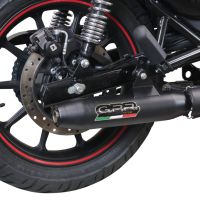 GPR exhaust compatible with  Royal Enfield Classic 350 2021-2023, Deeptone Nero, Slip-on exhaust legal for UK and non-EU markets including link pipe and removable db killer 