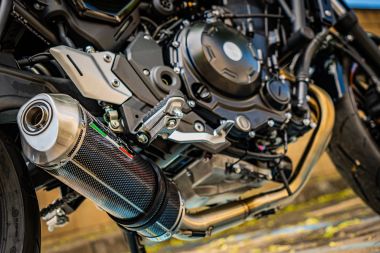 GPR exhaust compatible with  Kawasaki Z 650 RS 2021-2023, Satinox Poppy , Homologated silencer for noise including full line,db killer and catalyst compliant for inspection 