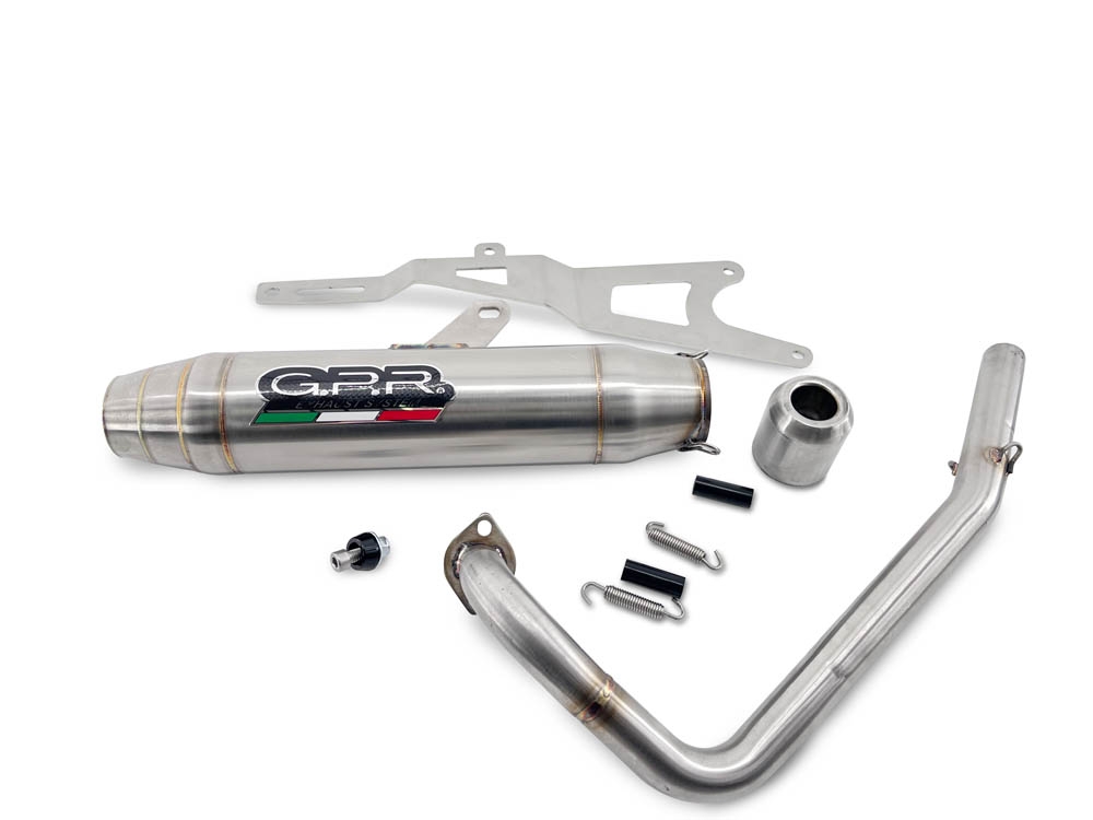 GPR exhaust compatible with  Honda Zoomer 50 2003-2013, Deeptone Inox, Homologated legal full system exhaust, including removable db killer 