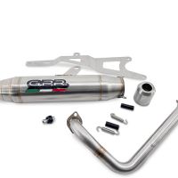 GPR exhaust compatible with  Honda Zoomer 50 2003-2013, Deeptone Inox, Homologated legal full system exhaust, including removable db killer 