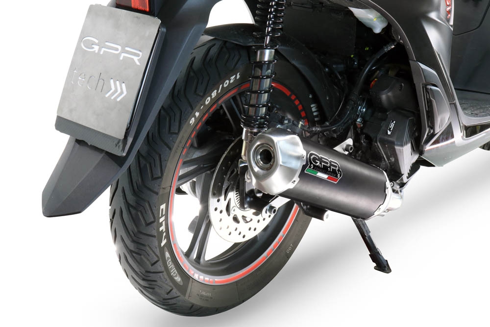 GPR exhaust compatible with  Honda SH 125 2020-2023, Pentascooter, Homologated legal full system exhaust, including removable db killer and catalyst 