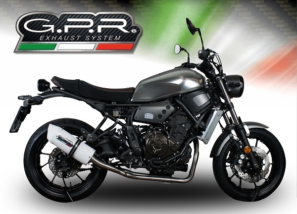 GPR exhaust compatible with  Yamaha Xsr 700 2017-2020, Albus Evo4, full system exhaust legal for UK and non-EU countries including removable db killer 