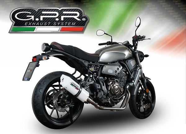 GPR exhaust compatible with  Yamaha Xsr 700 2017-2020, Albus Evo4, full system exhaust legal for UK and non-EU countries including removable db killer 