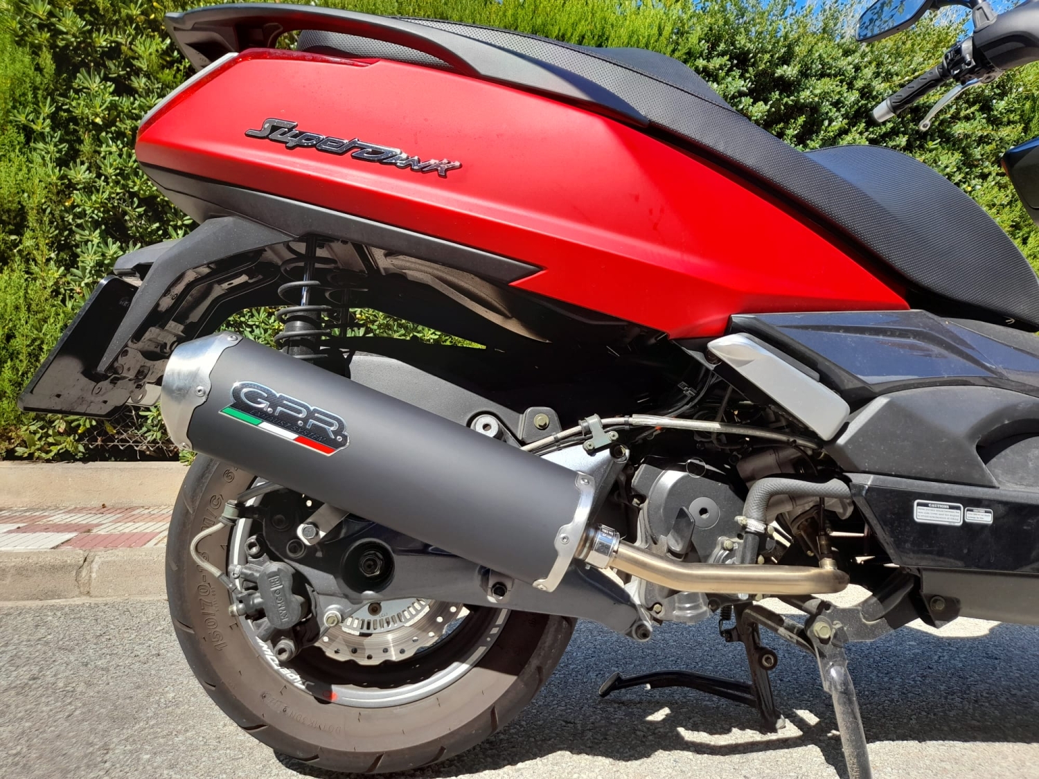 GPR exhaust compatible with  Kymco Superdink 125 I.E. 2017-2020, Evo4 Road, Homologated legal full system exhaust, including removable db killer and catalyst 