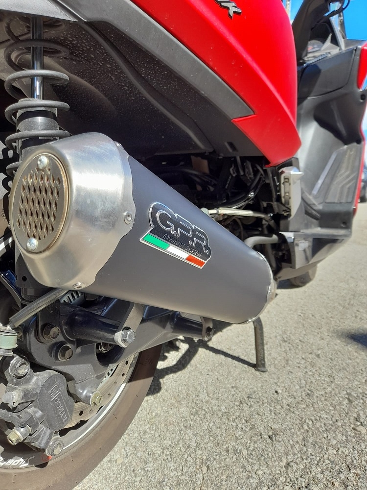 GPR exhaust compatible with  Kymco Superdink 125 I.E. 2017-2020, Evo4 Road, Homologated legal full system exhaust, including removable db killer and catalyst 