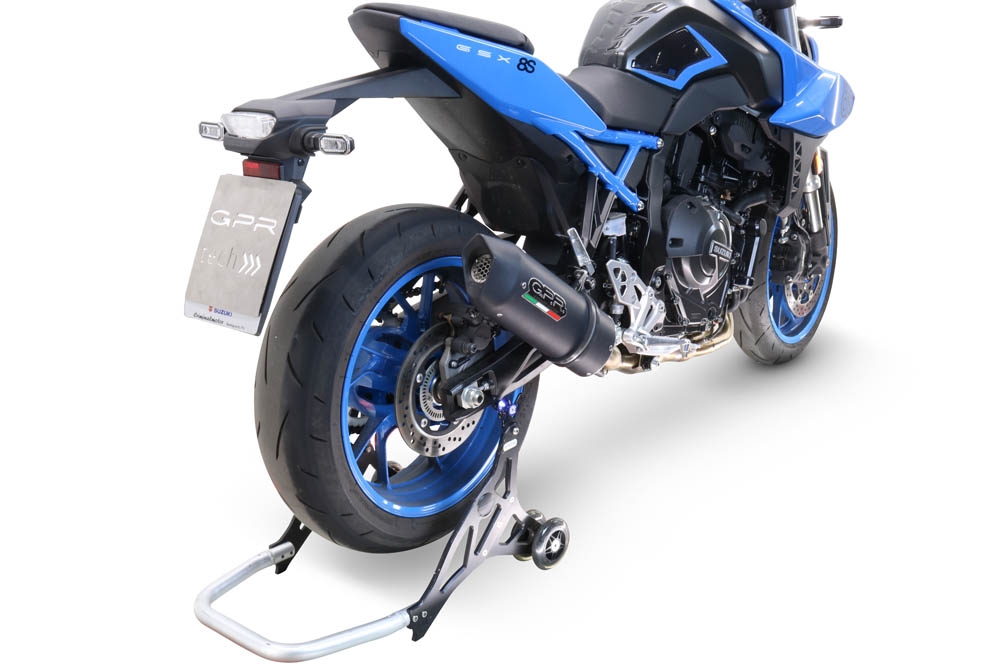 GPR exhaust compatible with  Suzuki Gsx-8R 2022-2024, Furore Evo4 Nero, Homologated legal full system exhaust, including removable db killer and catalyst 