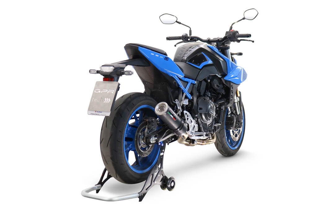 GPR exhaust compatible with  Suzuki Gsx-8S 2022-2024, M3 Black Titanium, Homologated legal full system exhaust, including removable db killer and catalyst 