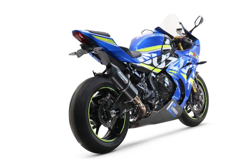 GPR exhaust compatible with  Suzuki Gsx-R 1000 - 1000 R  2021-2024, Furore Evo4 Nero, Homologated legal slip-on exhaust including removable db killer and link pipe 