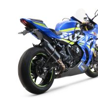 GPR exhaust compatible with  Suzuki Gsx-R 1000 - 1000 R  2021-2024, Furore Evo4 Nero, Homologated legal slip-on exhaust including removable db killer and link pipe 