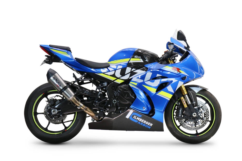 GPR exhaust compatible with  Suzuki Gsx-R 1000 - 1000 R  2021-2024, GP Evo4 Titanium, Homologated legal slip-on exhaust including removable db killer and link pipe 