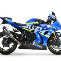 GPR exhaust compatible with  Suzuki Gsx-R 1000 - 1000 R  2021-2024, GP Evo4 Titanium, Homologated legal slip-on exhaust including removable db killer and link pipe 