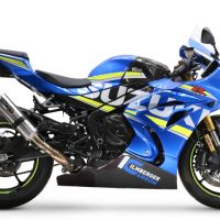 GPR exhaust compatible with  Suzuki Gsx-R 1000 - 1000 R  2021-2024, M3 Titanium Natural, Homologated legal slip-on exhaust including removable db killer and link pipe 